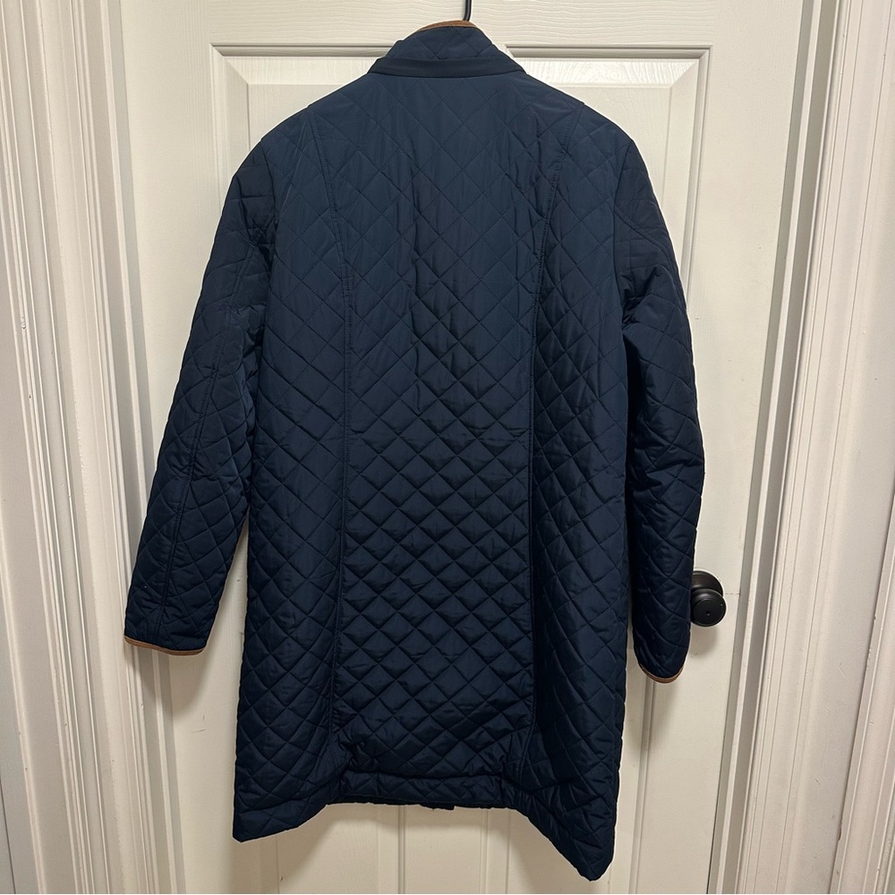 Orvis Quilted Jacket Blue Tan Jacket Size Large - Picture 2 of 8